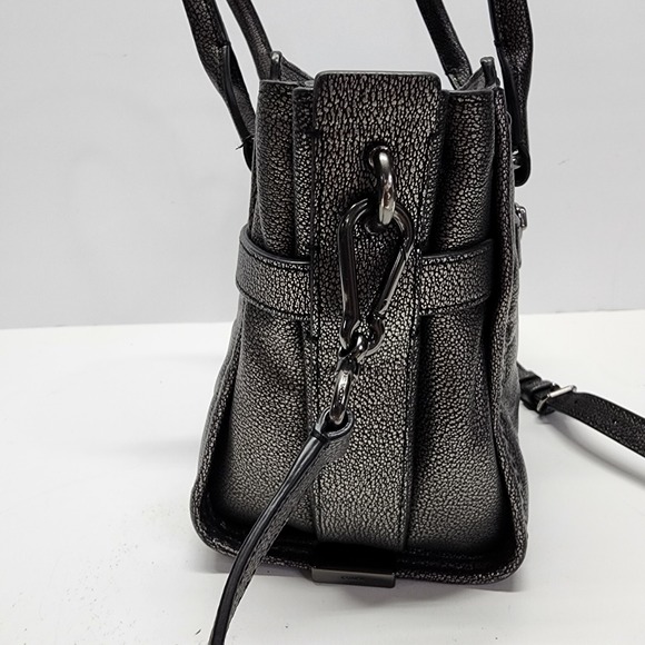 Coach Swagger 27 Patchwork Gunmetal Metallic Leather Carryall Purse 34547 $550 - Picture 8 of 16